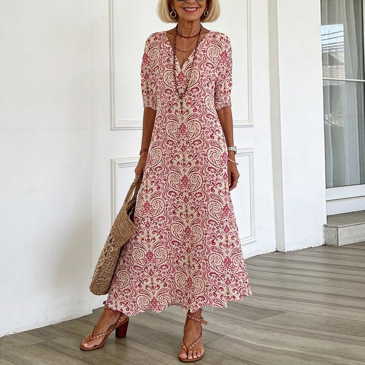 Vilja - Boho maxi jurk met paisleyprint voor dames