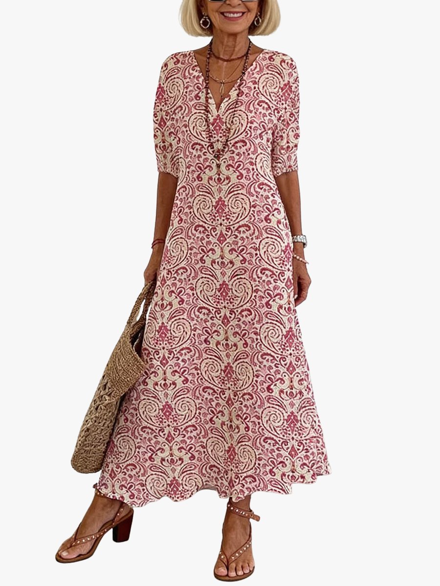 Vilja - Boho maxi jurk met paisleyprint voor dames
