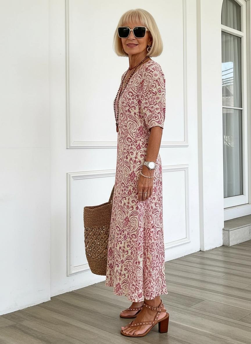 Vilja - Boho maxi jurk met paisleyprint voor dames
