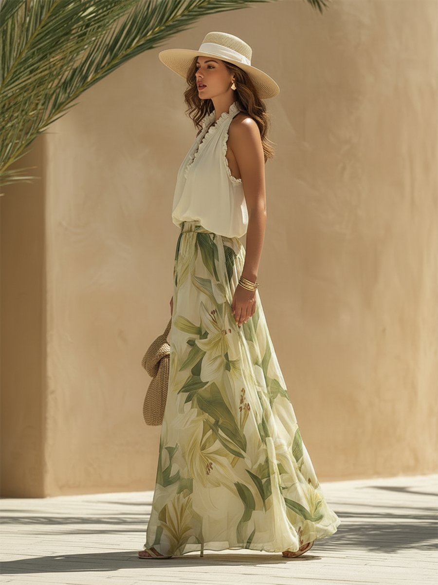 Hanne - Vloeiende zomerset met bloemenprint voor dames